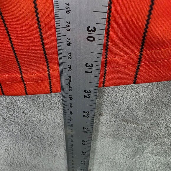 Mens Exodus Freedom Jersey Orange & Black Striped Button Up Short Sleeve 3XL - Picture 7 of 8